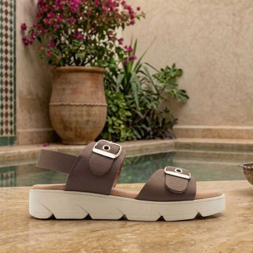sandalia piel camel Pura Vida 2026