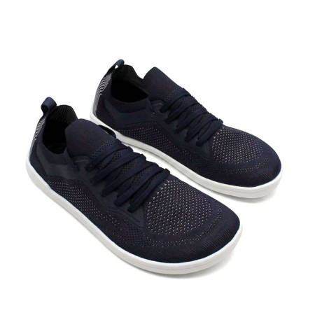 Zapatillas cómodas barefoot azul marino tejido transpirable vista detalle