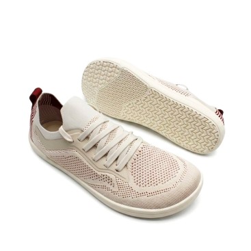 zapatillas tela respetuosas beige unisex suela flexible sin drop
