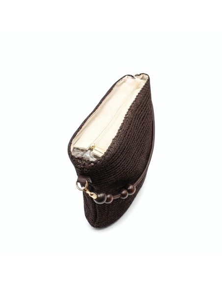bolso hobo rafia interior cremallera