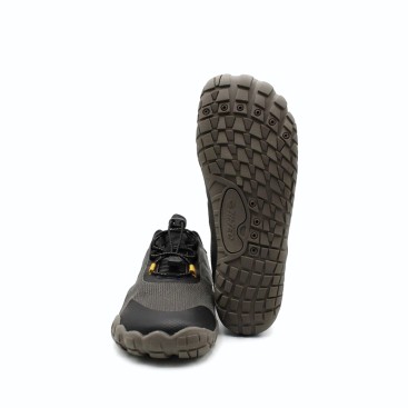 Suela flexible zapatillas barefoot Hi-Tec gris negro