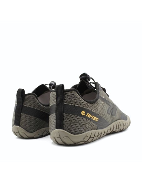 Zapatillas barefoot Hi-Tec gris negro parte trasera