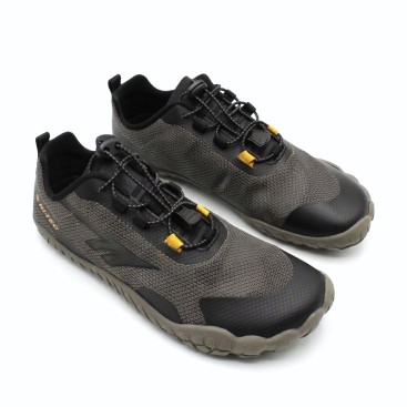 Zapatillas barefoot Hi-Tec hombre gris negro par completo