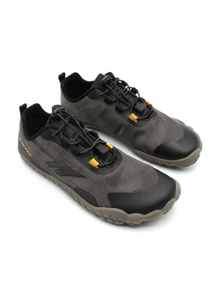 Zapatillas barefoot Hi-Tec hombre gris negro par completo
