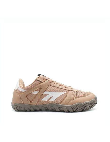 Zapatillas barefoot mujer Hi-Tec Court nude vista lateral