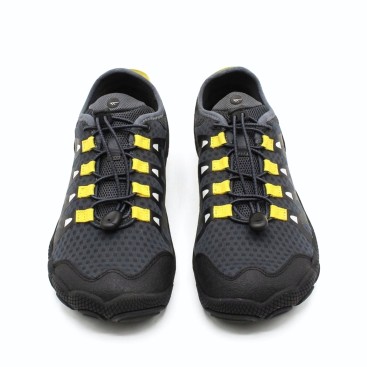 zapatillas barefoot hi-tec abyss hombre detalle malla técnica transpirable y overlay goma