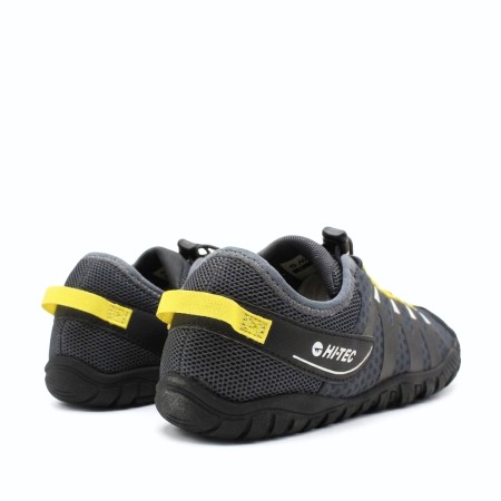 hi-tec abyss hombre cordón elástico con ajustador y tira talón amarillo