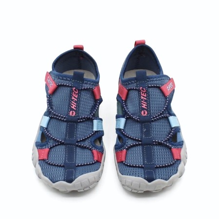sandalias barefoot niña hi-tec koala azul y rosa flexibles ligeras verano calzado respetuoso