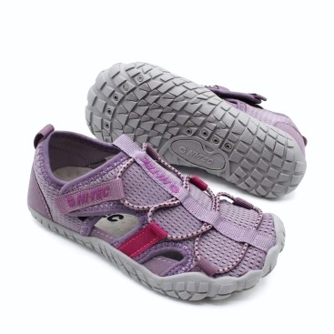 sandalias barefoot niña lila hi tec koala perfil ligero verano