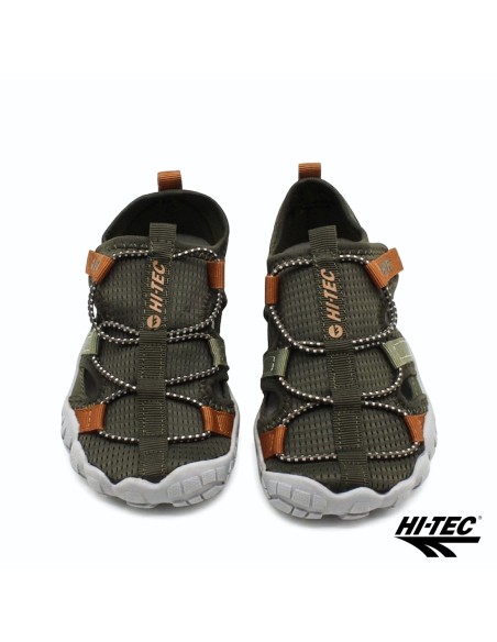 sandalia barefoot niño verde hi tec koala ajuste velcro frontal