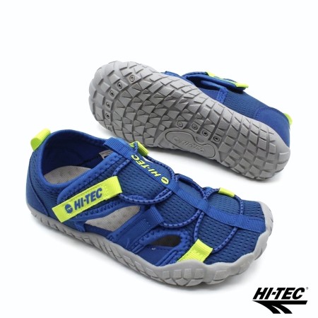 sandalia deportiva barefoot niño azul hi-tec koala suela