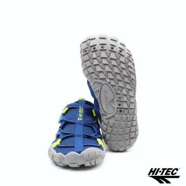sandalia deportiva barefoot niño azul hi-tec koala vista frontal