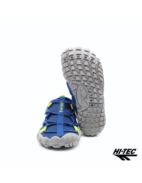 sandalia deportiva barefoot niño azul hi-tec koala vista frontal