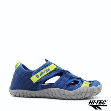 sandalia deportiva barefoot niño hi-tec koala azul lateral