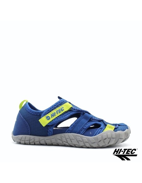sandalia deportiva barefoot niño hi-tec koala azul lateral