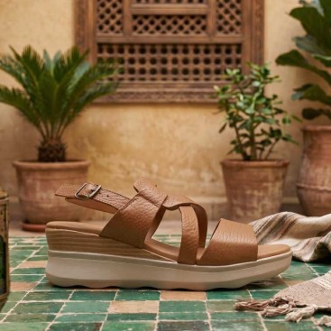 sandalia piel cuña mujer Pura Vida 2026