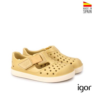 sandalia agua igor niño mostaza cierre adherente
