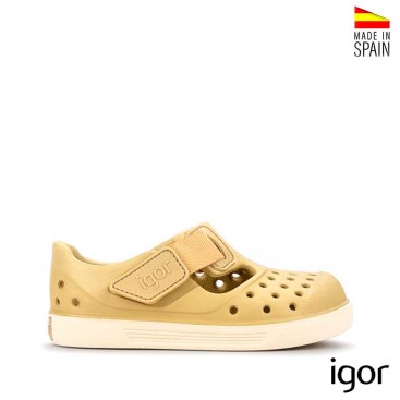 sandalia agua niño igor malibu mostaza lateral