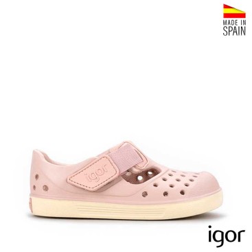 sandalia agua nina igor malibu rosa maquillaje lateral