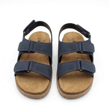 sandalias bio nino azul marino comodas verano vista frontal