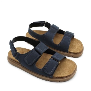 sandalias nino azul marino plantilla anatomica vista conjunto