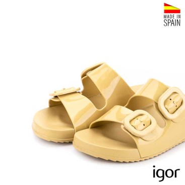 chancla verano mujer color mostaza igor