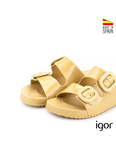 chancla verano mujer color mostaza igor