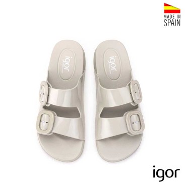 chancla piscina mujer beige elegante