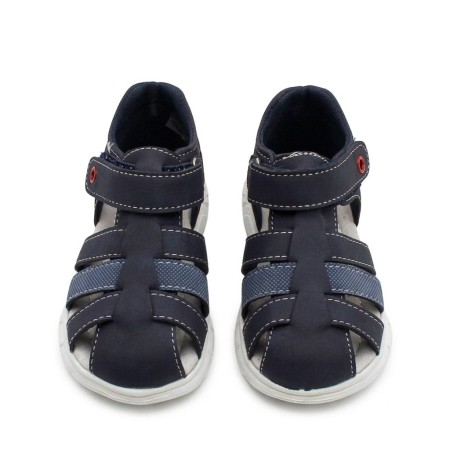 sandalias cangrejeras niño azul marino velcro bubble bobble frontal