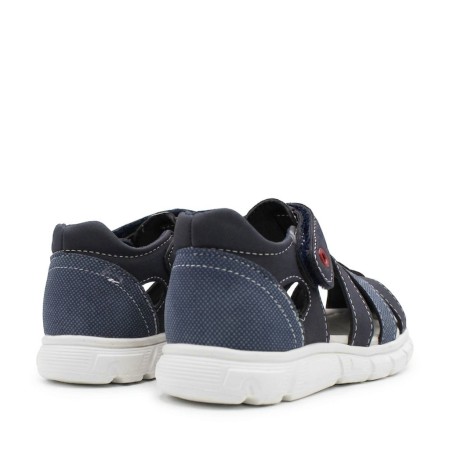 sandalias niño verano azul marino talon cerrado trasera