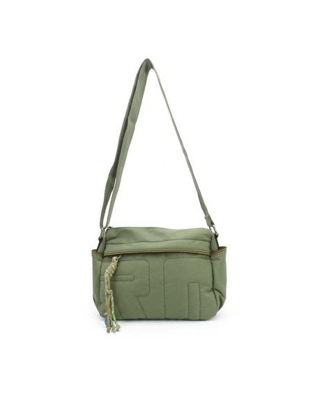 bolso bandolera mujer verde acolchado frontal