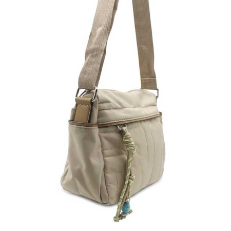 bolso mujer beige lateral con asa regulable