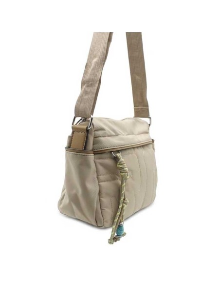 bolso mujer beige lateral con asa regulable
