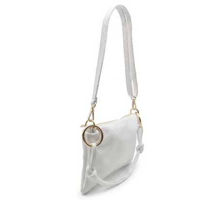 bolso mujer blanco asa corta y larga combinadas