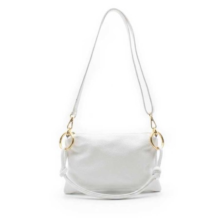 Bolso piel blanco doble asa