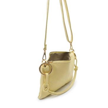 bolso piel amarillo claro formato pequeño