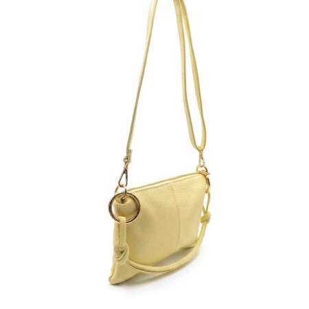 bolso mujer amarillo lateral con asa regulable