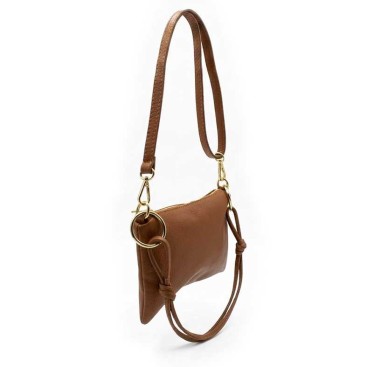 bolso piel marron pequeño formato rectangular