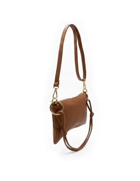 bolso piel marron pequeño formato rectangular