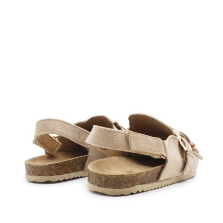zuecos bio niña beige suela corcho eva