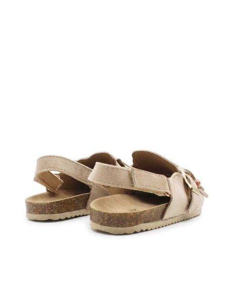 zuecos bio niña beige suela corcho eva