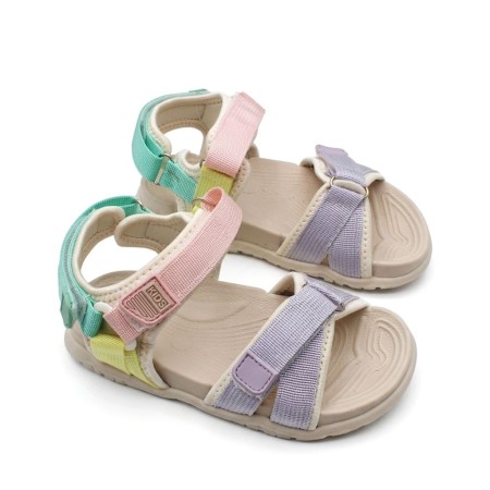 sandalia infantil colores pastel suela goma