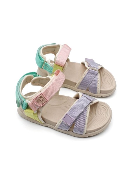 sandalia infantil colores pastel suela goma