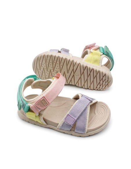 sandalias niña multicolor vista lateral