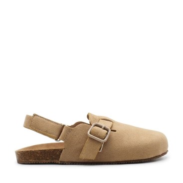 zueco bio infantil beige hebilla lateral