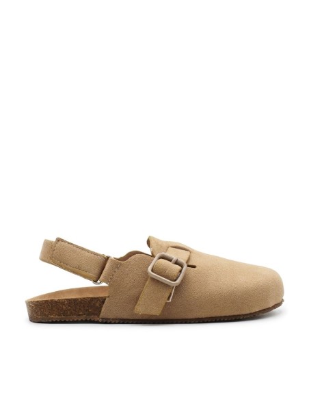 zueco bio infantil beige hebilla lateral