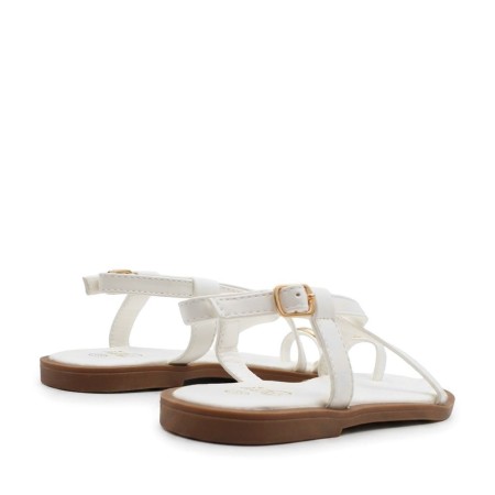 sandalia blanca infantil look verano ceremonia