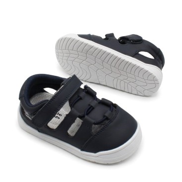 sandalia respetuosa infantil azul marino suela flexible