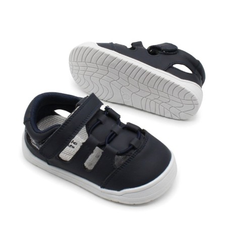 sandalia respetuosa infantil azul marino suela flexible