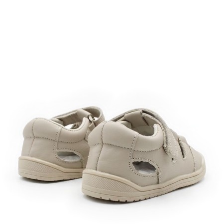 sandalia infantil beige flexible goma